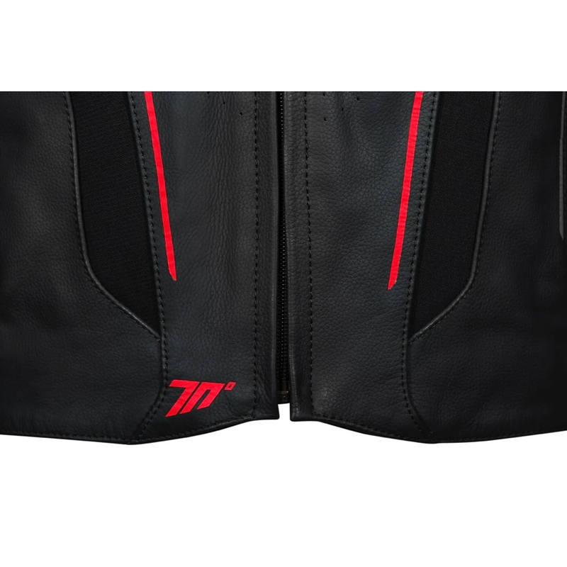 Кожено мотоциклетно яке Seventy Degrees SD-JL24 Spoiler черно-червено