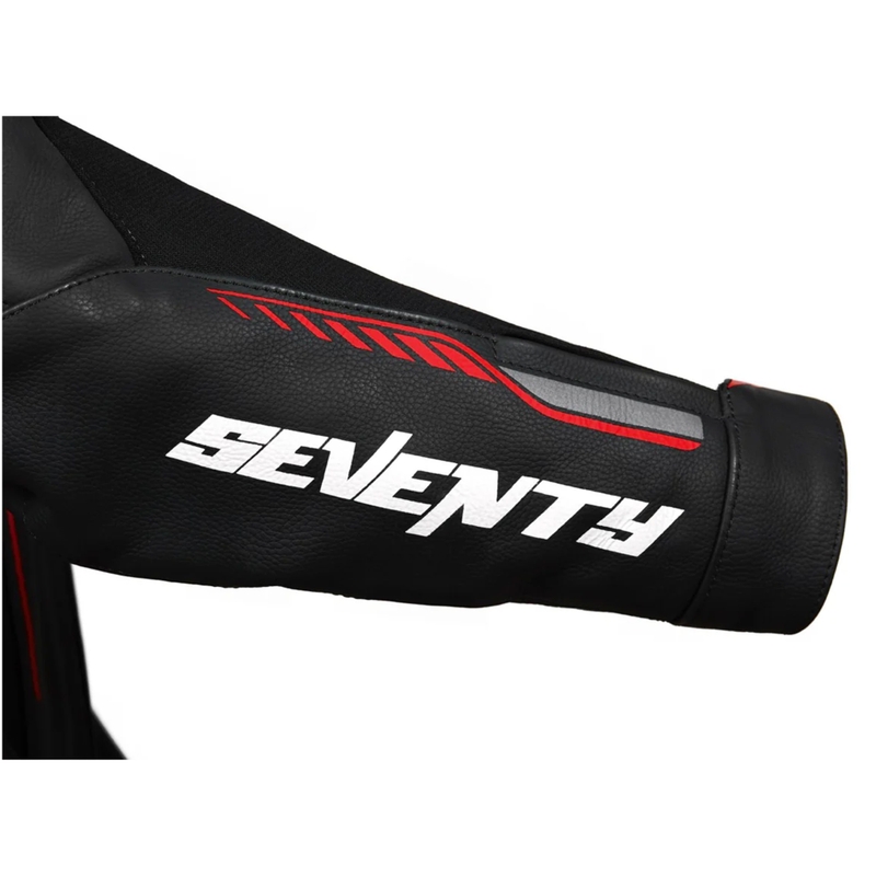 Кожено мотоциклетно яке Seventy Degrees SD-JL24 Spoiler черно-червено