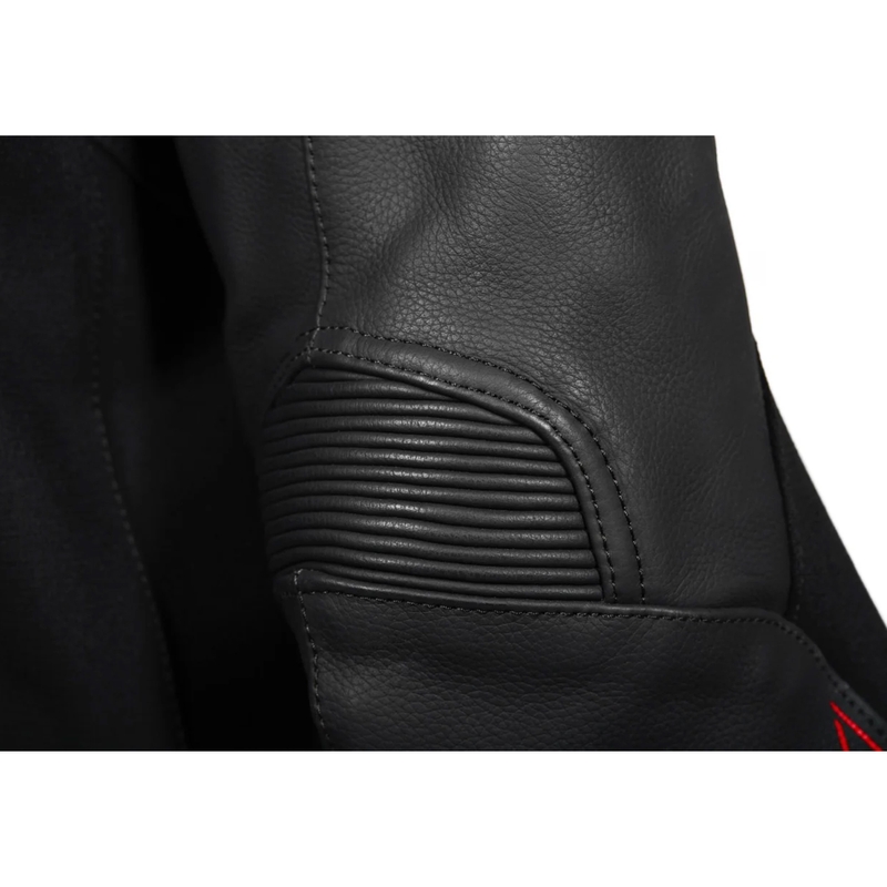 Кожено мотоциклетно яке Seventy Degrees SD-JL24 Spoiler черно-червено