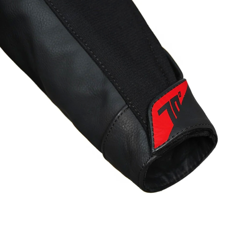 Кожено мотоциклетно яке Seventy Degrees SD-JL24 Spoiler черно-червено