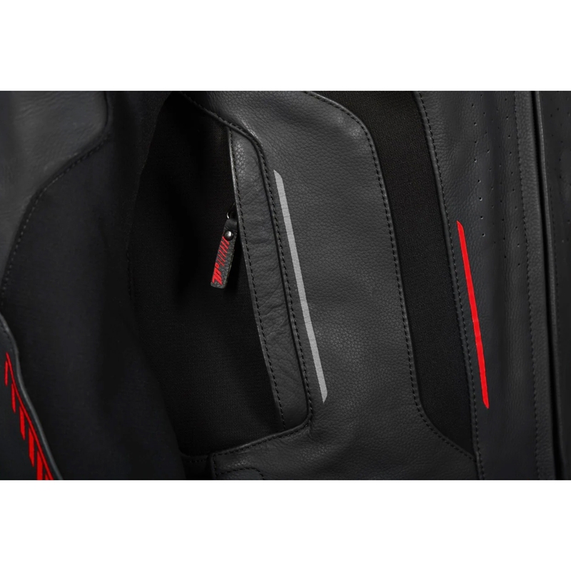 Кожено мотоциклетно яке Seventy Degrees SD-JL24 Spoiler черно-червено