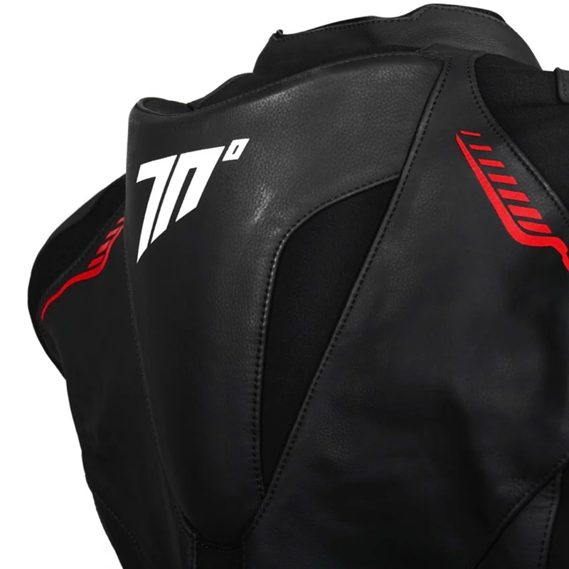 Кожено мотоциклетно яке Seventy Degrees SD-JL24 Spoiler черно-червено