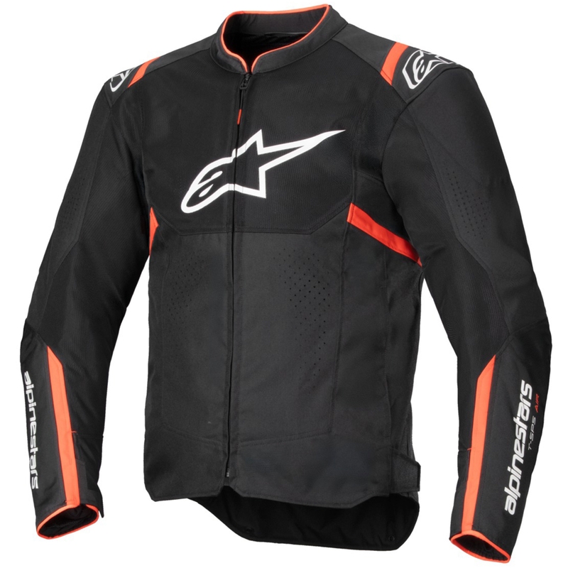 Мотоциклетно яке Alpinestars T-SPS Air V2, черно-флуоресцентно червено