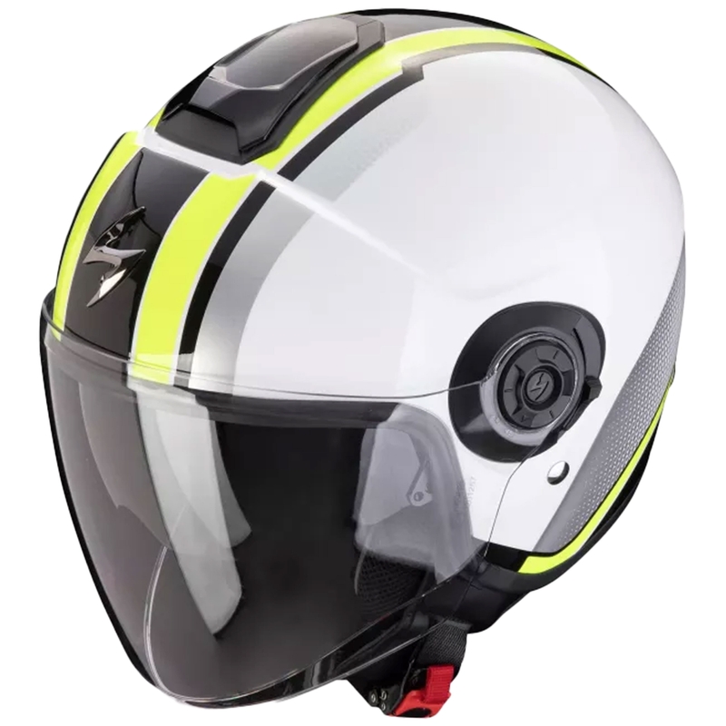 Отворена мотоциклетна каска Scorpion EXO-CITY II VEL white-fluo yellow