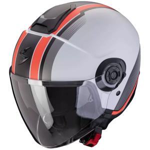 Отворена мотоциклетна каска Scorpion CORPION EXO-CITY II VEL матова сиво-червена