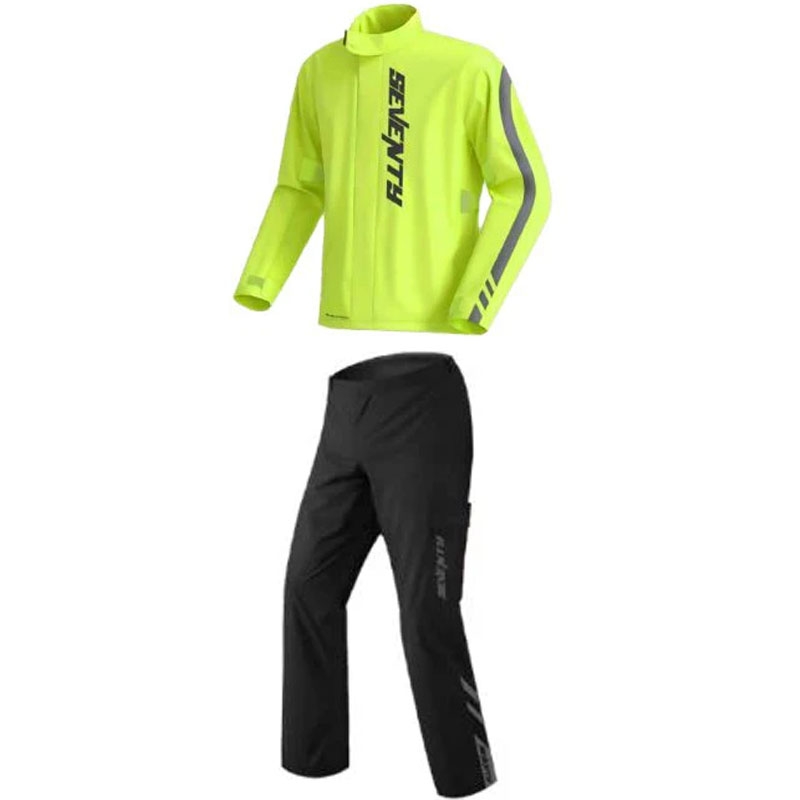 Двукомпонентен дъждобран Seventy Degrees SD-S5 Monsoon Suit, флуоресцентно жълто-черен