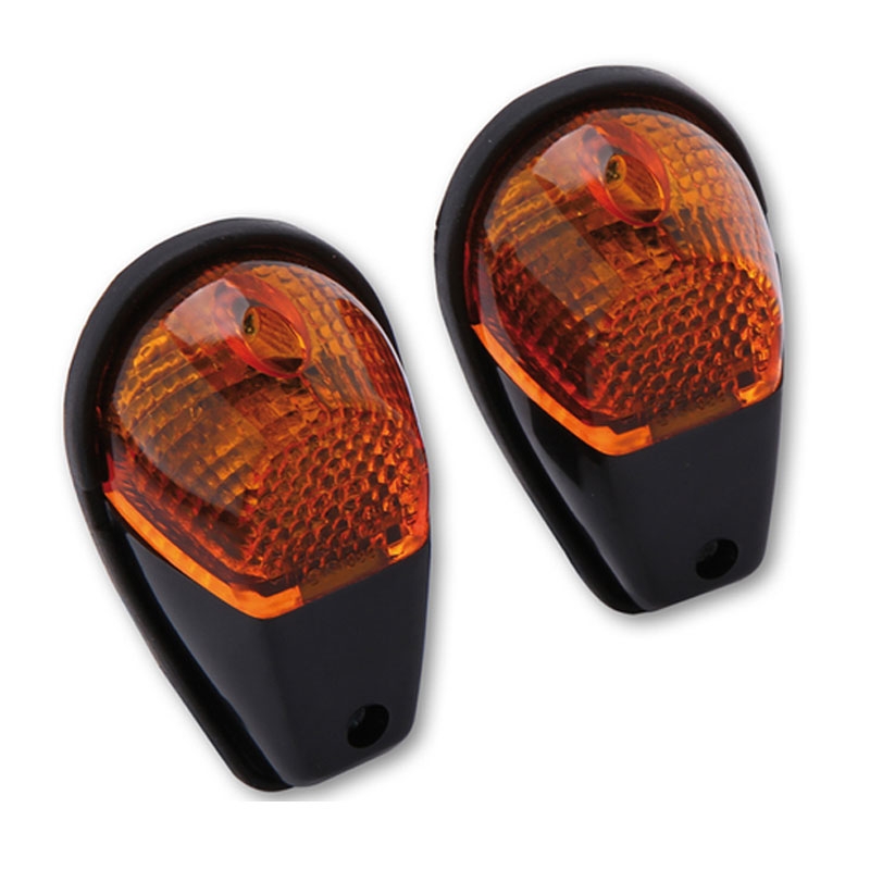 Мигач за мотоциклет Highsider Smart 12V/21W черно-оранжев