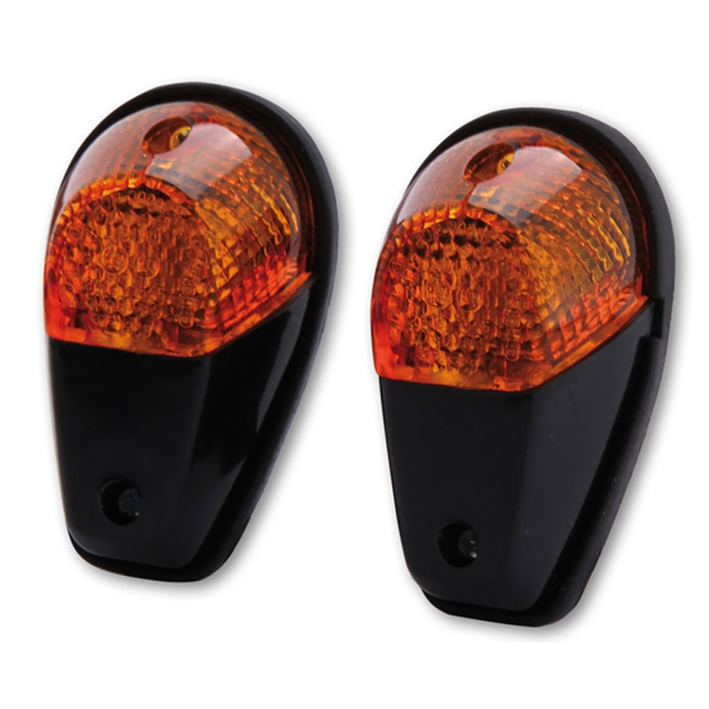Мигач за мотоциклет Highsider Smart 12V/21W черно-оранжев