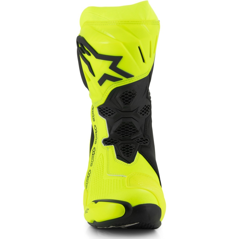 Мотоциклетни ботуши Alpinestars Supertech R, флуоресцентно жълто-черни