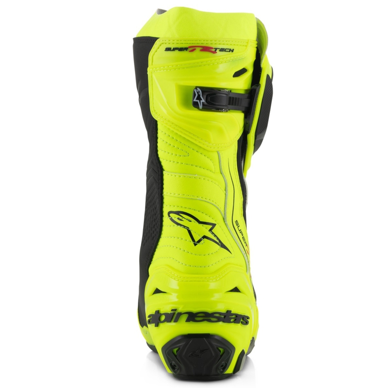 Мотоциклетни ботуши Alpinestars Supertech R, флуоресцентно жълто-черни