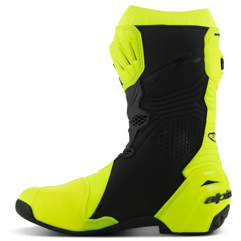 Мотоциклетни ботуши Alpinestars Supertech R, флуоресцентно жълто-черни