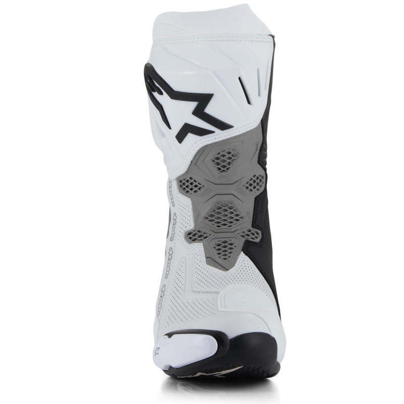Мотоциклетни ботуши Alpinestars Supertech R Vented, бяло-светлосиво-черно