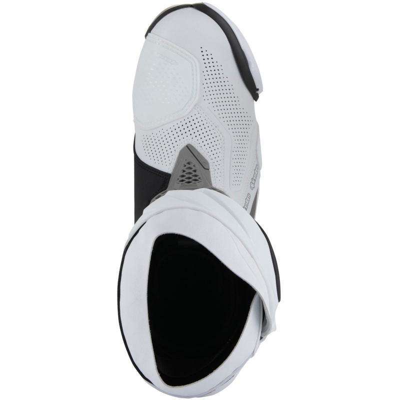 Мотоциклетни ботуши Alpinestars Supertech R Vented, бяло-светлосиво-черно