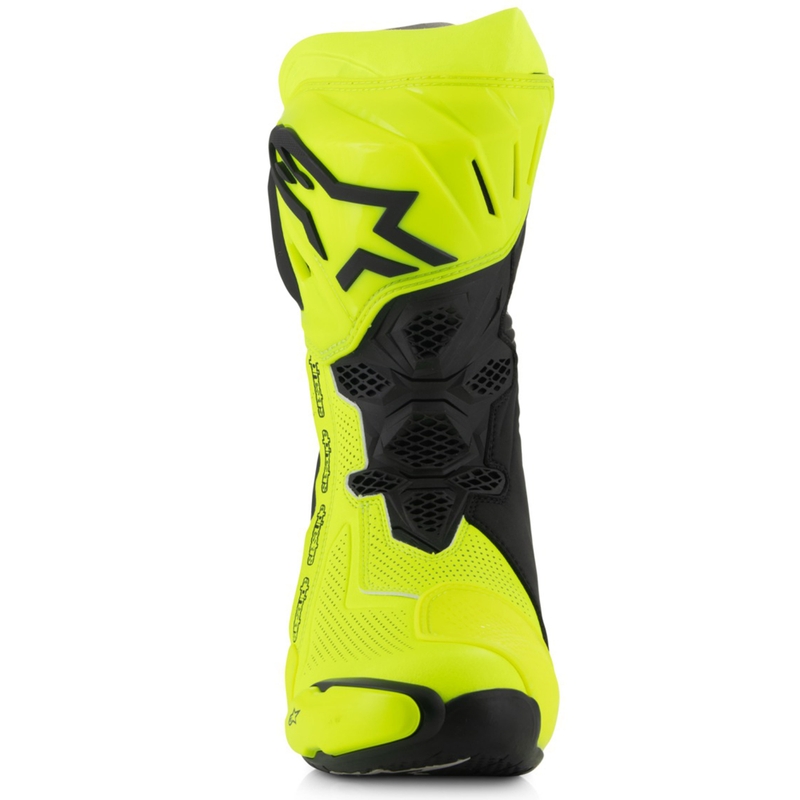 Мотоциклетни ботуши Alpinestars Supertech R Vented, флуоресцентно жълто-черни