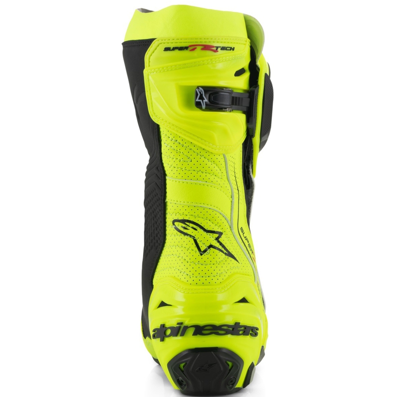 Мотоциклетни ботуши Alpinestars Supertech R Vented, флуоресцентно жълто-черни