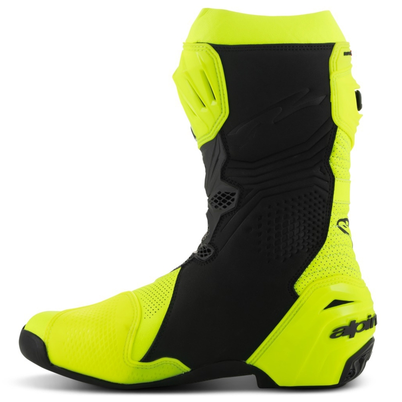 Мотоциклетни ботуши Alpinestars Supertech R Vented, флуоресцентно жълто-черни