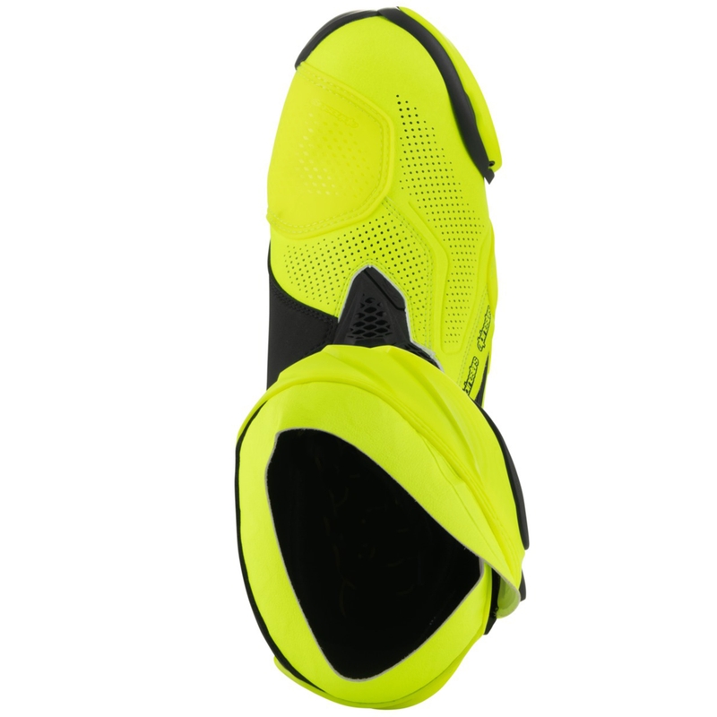 Мотоциклетни ботуши Alpinestars Supertech R Vented, флуоресцентно жълто-черни