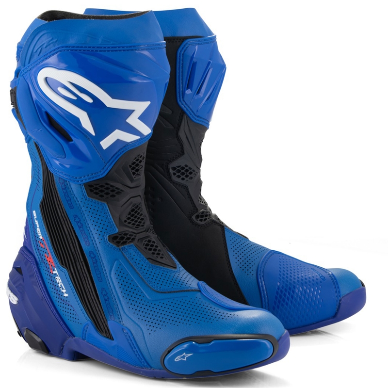 Мотоциклетни ботуши Alpinestars Supertech R Vented, синьо-черни