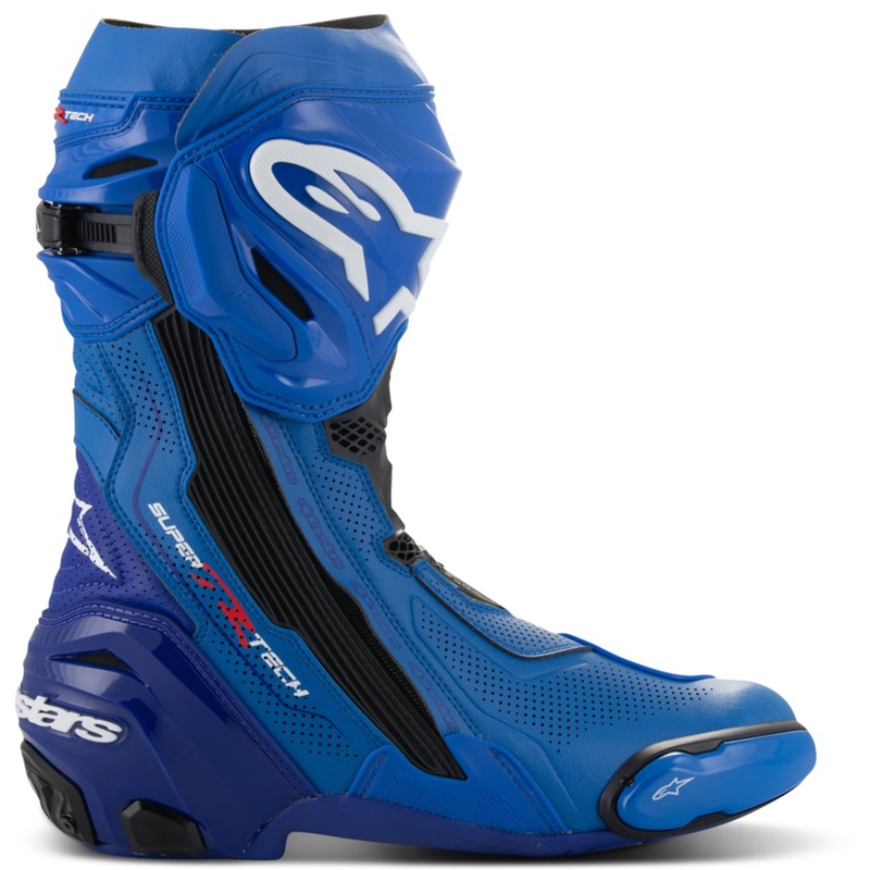 Мотоциклетни ботуши Alpinestars Supertech R Vented, синьо-черни