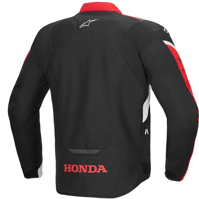 Водоустойчиво мотоциклетно яке Alpinestars T-Jaws V4, колекция Honda, черно-червено-бяло
