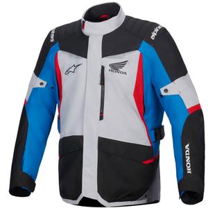 Водоустойчиво мотоциклетно яке Alpinestars ST-1, колекция Honda, сиво-синьо-черно-червено