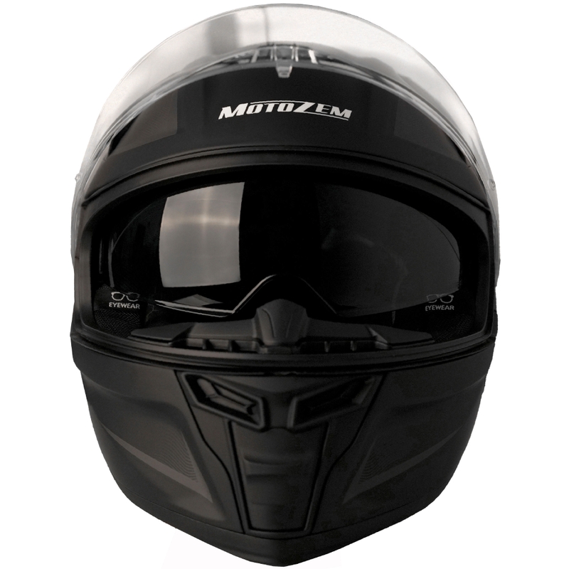 Мотоциклетна каска Motozem Guardian, матово черна, за цял нос - II. качество