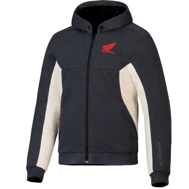 Спортен суичър Alpinestars Chrome V3 Hoodie, Honda Collection, тъмносив-кремав-червен