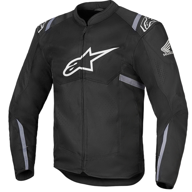 Мотоциклетно яке Alpinestars T-SPS Air V2, колекция Honda, черно-сиво-бяло
