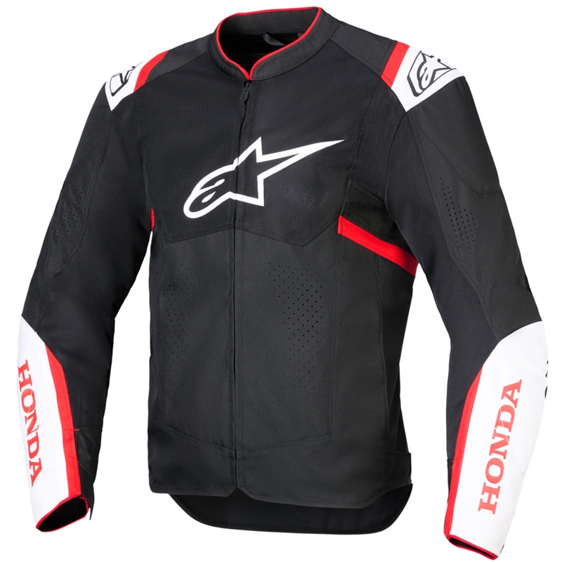 Мотоциклетно яке Alpinestars T-SPS Air V2, колекция Honda, черно-бяло-червено