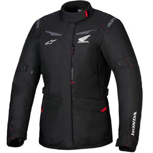 Дамско мотоциклетно яке Alpinestars Stella ST-1 Waterproof, колекция Honda, черно-червено