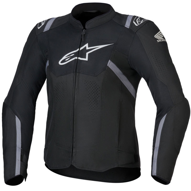 Дамско мотоциклетно яке Alpinestars Stella T-SPS Air V2 Honda collection, черно-сиво-бяло