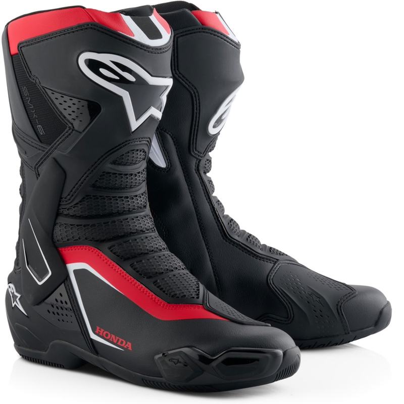 Мотоциклетни ботуши Alpinestars SMX-6 V3 Honda Collection Черно-Червено-Бяло