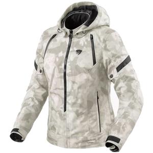 Дамско мотоциклетно яке Revit Flare 3 H2O camo сиво и бяло