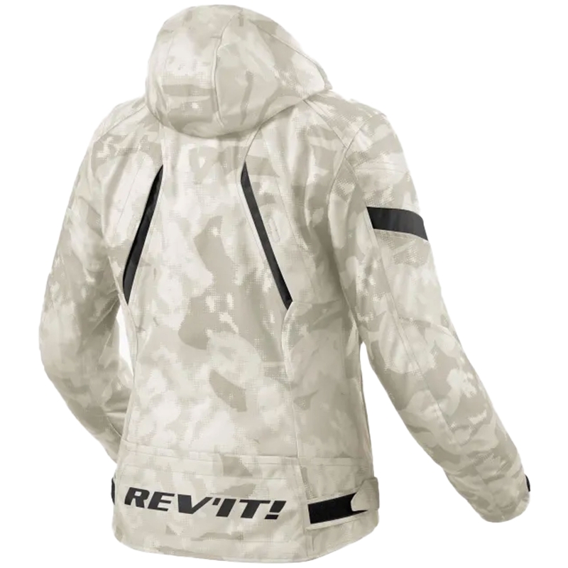 Дамско мотоциклетно яке Revit Flare 3 H2O camo сиво и бяло