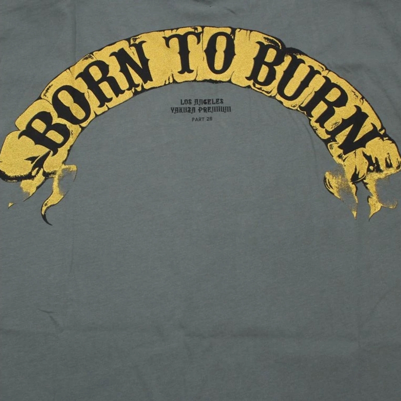 Тениска Yakuza Premium Born To Burn Flying Riots Los Angeles в маслинено зелено