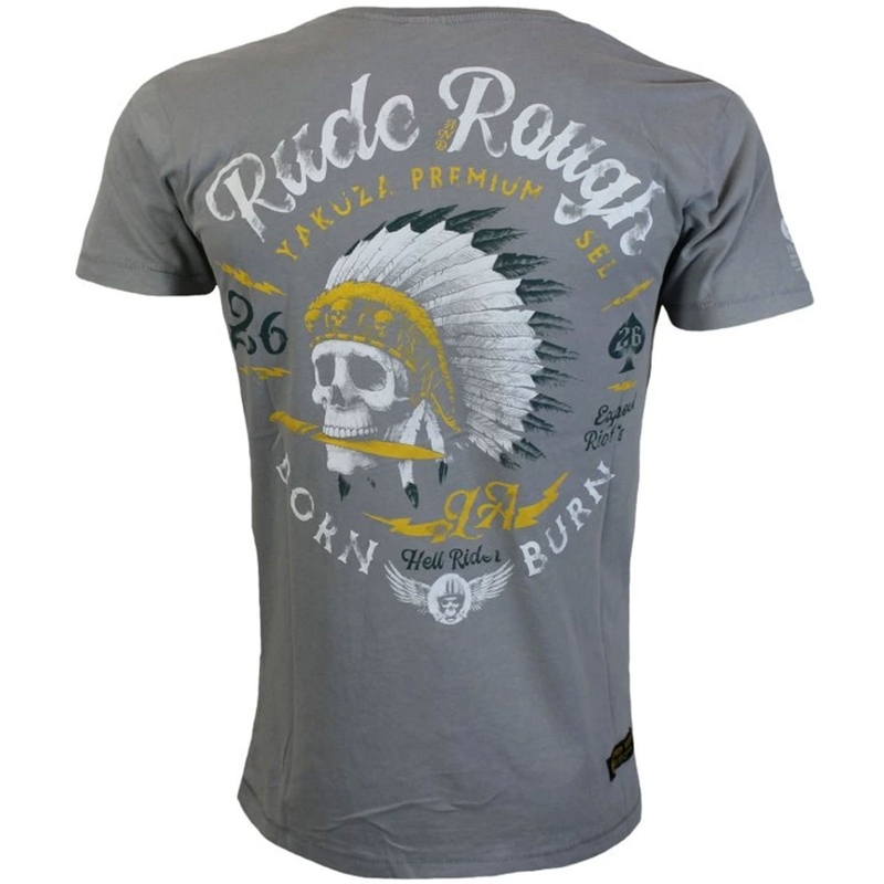 Тениска Yakuza Premium Rude and Rough - сива, Лос Анджелис