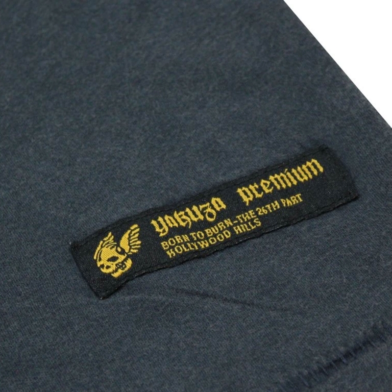 Тениска Yakuza Premium Rude and Rough Born to Burn - синя в Лос Анджелис
