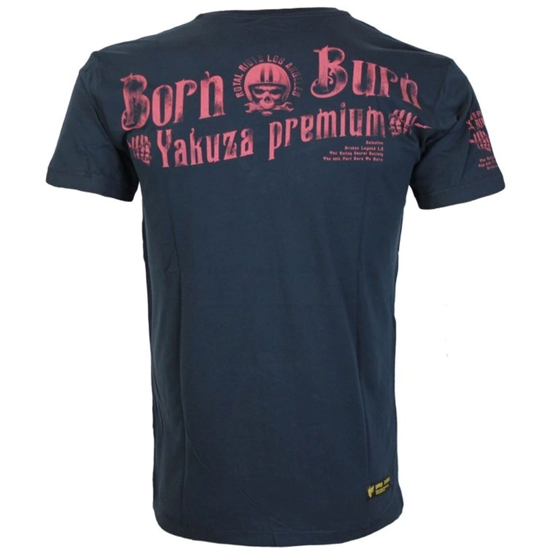 Тениска Yakuza Premium Hell Rider - Born to Burn, тъмносиня