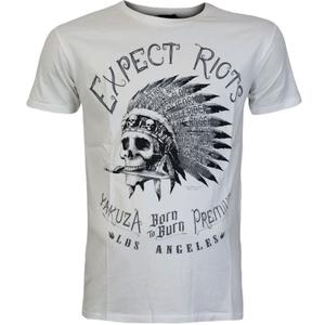 Тениска Yakuza Premium Expect Riots - бяла, Лос Анджелис