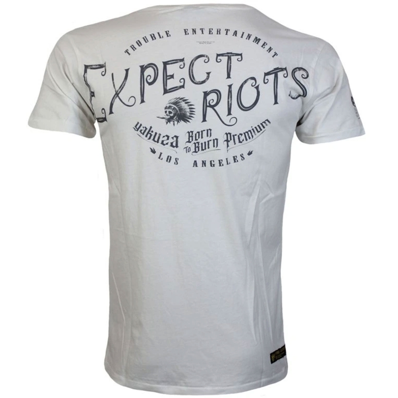 Тениска Yakuza Premium Expect Riots - бяла, Лос Анджелис
