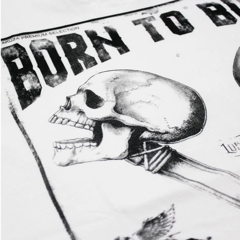 Тениска Yakuza Premium Rude and Rough Born to Burn - бяла, Лос Анджелис