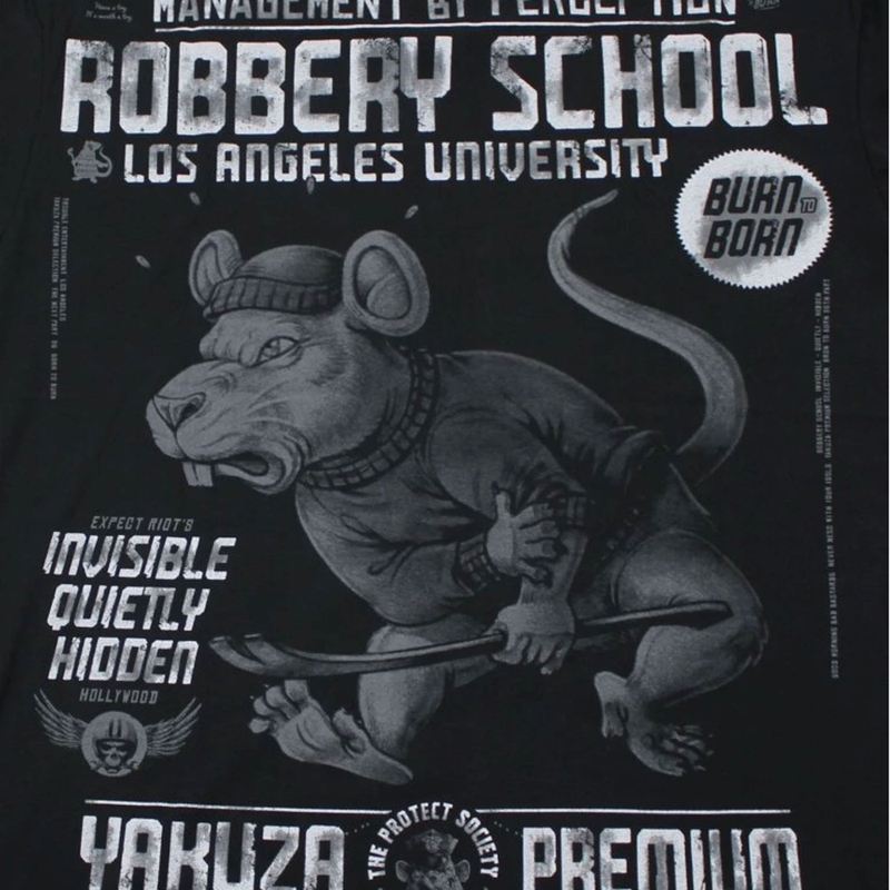 Тениска Yakuza Premium Robbery School - черна, Лос Анджелис
