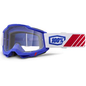 100% Accuri 2 Kolby мотокрос очила с прозрачен плексиглас