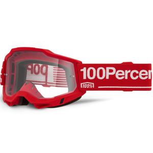 100% Accuri 2 Wolg мотокрос очила с прозрачен плексиглас