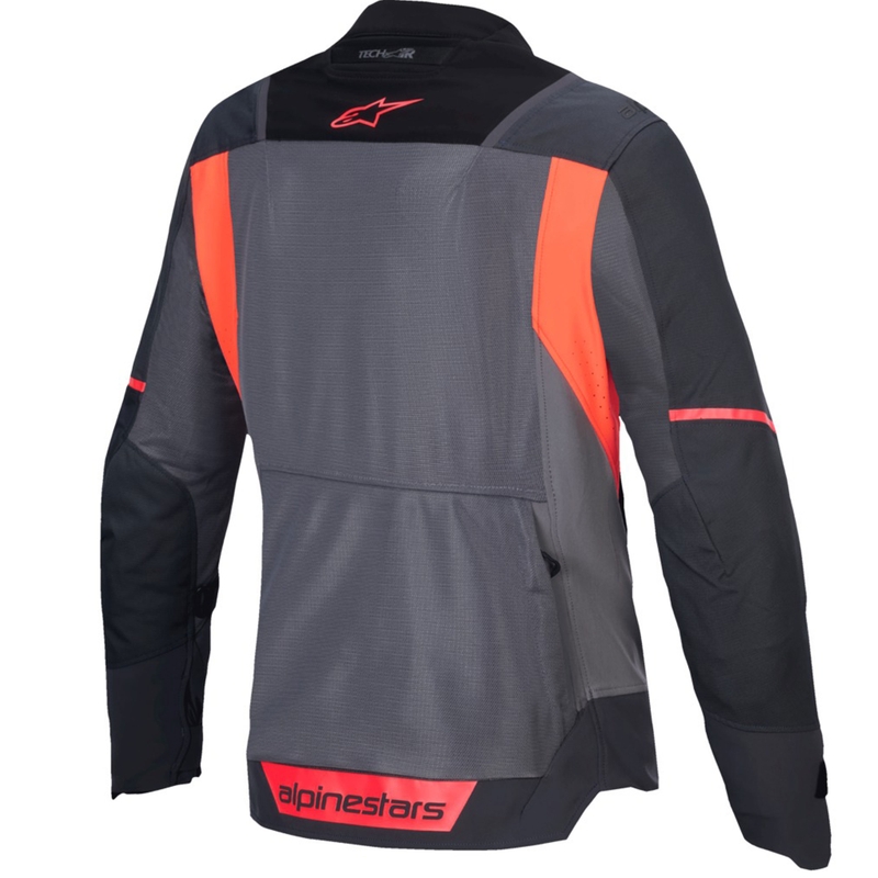 Дамско мотоциклетно яке Alpinestars Stella ST-2 Air, сиво-тъмносиво-флуоресцентно коралово