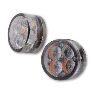 Мигачи за мотоциклет Highsider Smart Module Sixteen LED 2в1, опушено сиви