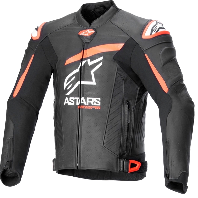 Alpinestars GP plus R 4 Airflow Black-Fluo Red-White Кожено мотоциклетно яке