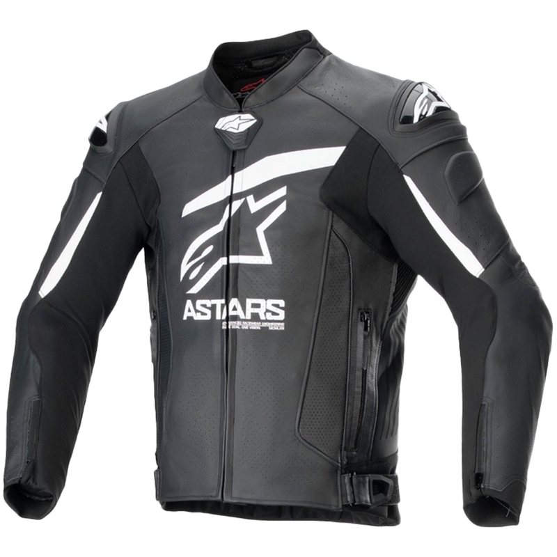 Alpinestars GP plus R 4 Airflow черно и бяло кожено яке за мотоциклет