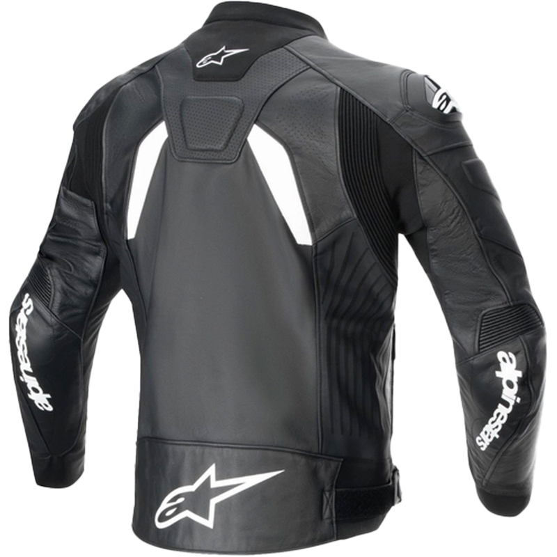 Alpinestars GP plus R 4 Airflow черно и бяло кожено яке за мотоциклет