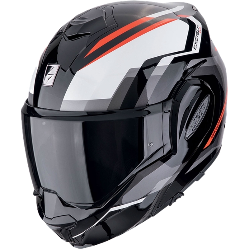 Сгъваема мотоциклетна каска Scorpion EXO-TECH EVO FURIO черно-червена разпродажба